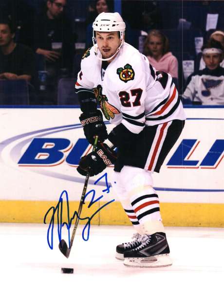 Autographed ANDREI ZYUZIN Photo Chicago  Blackhawks