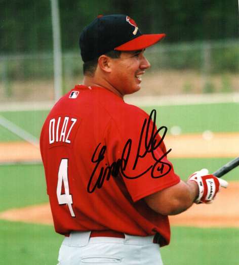AUTOGRAPHED EINER DIAZ St. Louis Cardinals photo