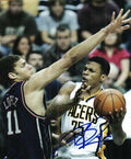 Autographed BRANDON RUSH Indiana Pacers Photo
