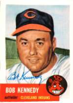 Autographed BOB KENNEDY 1953 Topps Archives Card