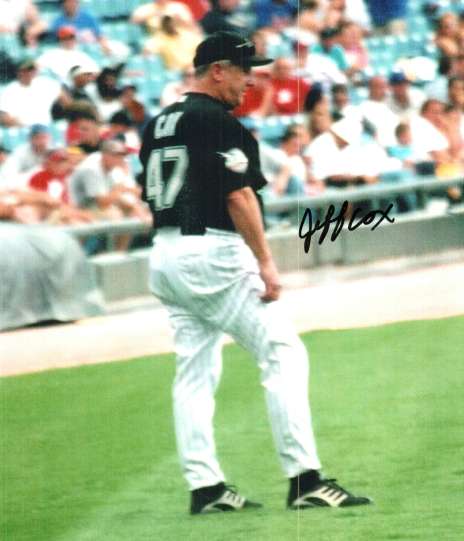 AUTOGRAPHED 8X10 photo JEFF COX Florida Marlins