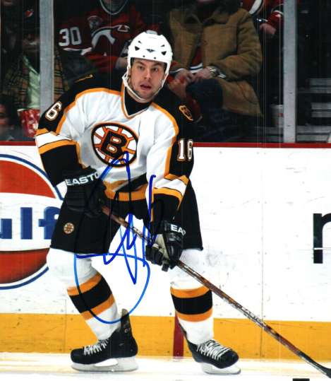Autographed MARCO STURM Boston Bruins  Photo