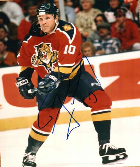 Autographed DAVE LOWRY 8x10 Florida Panthers Photo