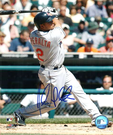 AUTOGRAPHED JHONNY PERALTA 8X10 photo  Cleveland Indians