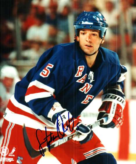 Autographed STEPHANE QUINTAL New York Rangers Photo