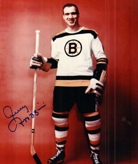Autographed JERRY TOPPAZINI Boston Bruins  Photo