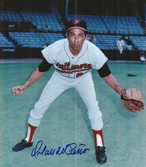 AUTOGRAPHED ORLANDO PENA photo  Baltimore Orioles