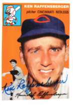 Autographed KEN RAFFENSBERGER 1954 Topps Archive card