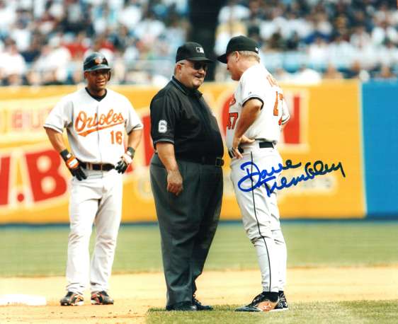 AUTOGRAPHED  photo DAVE TREMBLEY Baltimore Orioles