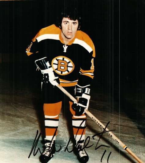 Autographed MIKE WALTON Boston Bruins  Photo