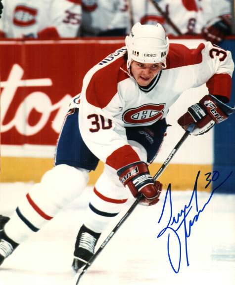 Autographed TURNER STEVENSON Montreal Canadiens Photo