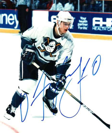 Autographed OLEG TVERDOVSKY  Anaheim Ducks Photo