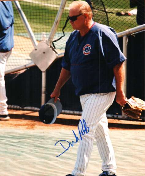 AUTOGRAPHED DICK POLE Chicago Cubs Photo