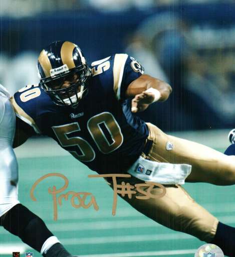 AUTOGRAPHED PISA TINOISOMA photo St Louis Rams
