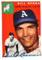 Autographed  BILL RENNA 1954 Topps Archive card