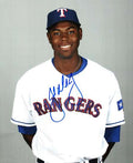 AUTOGRAPHED  photo JOHN MAYBERRY JR Texas Rangers