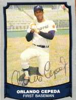 Signed ORLANDO CEPEDA Pacific Legends Card