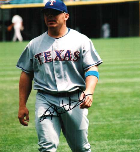 AUTOGRAPHED  KEVIN MENCH 8X10 Texas Rangers Photo