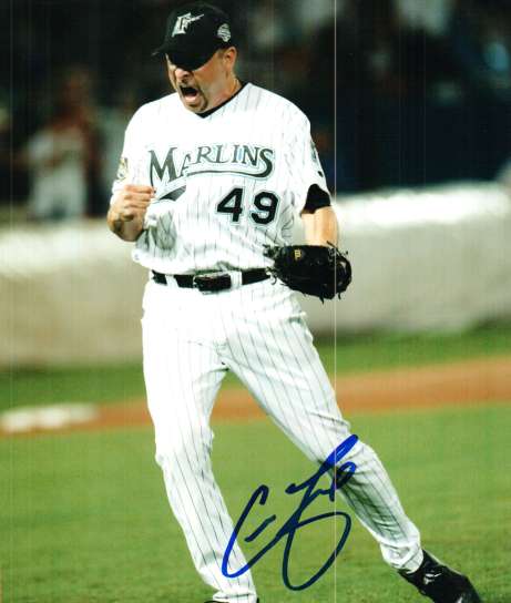 AUTOGRAPHED 8X10 photo CHAD FOX Florida Marlins