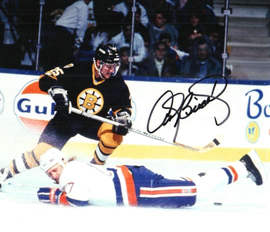Autographed ANDY BRICKLEY Boston Bruins  Photo