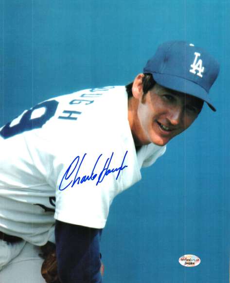 AUTOGRAPHED CHARLIE HOUGH Los Angeles Dodgers photo