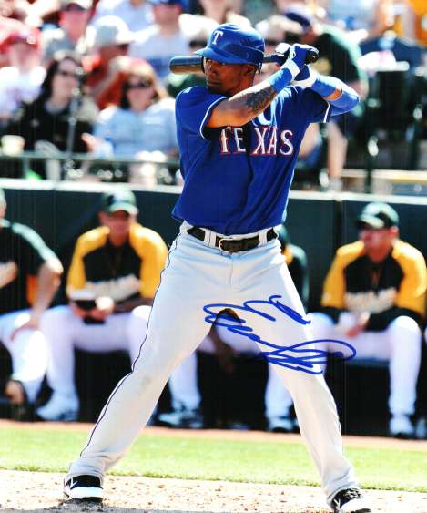 AUTOGRAPHED ENGEL BELTRE photo  Texas Rangers