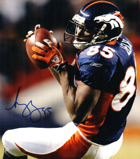 Autographed ASHLEY LELIE Denver Broncos Photo
