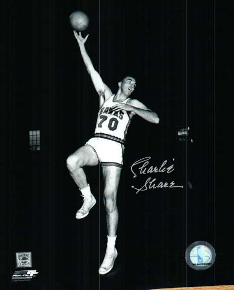 AUTOGRAPHED CHARLIE SHARE 8X10 ST LOUIS Hawks photo