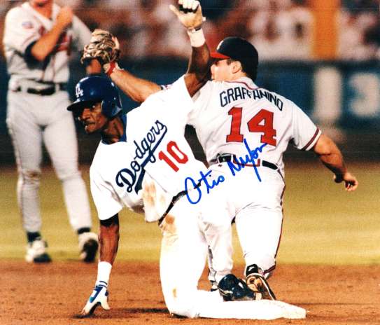 AUTOGRAPHED OTIS NIXON 8X10 Los Angeles Dodgers photo