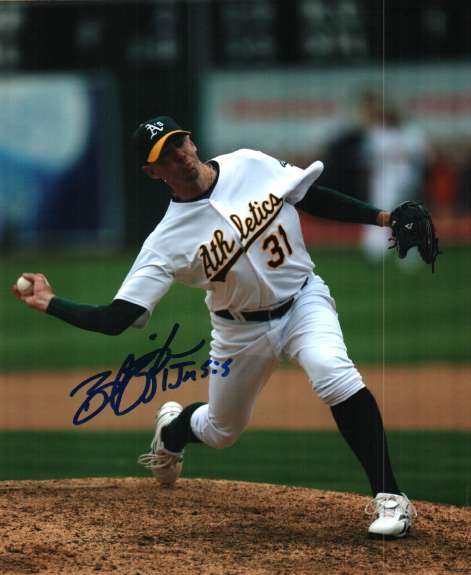 AUTOGRAPHED BRAD ZIEGLER photo  -  Oakland A's