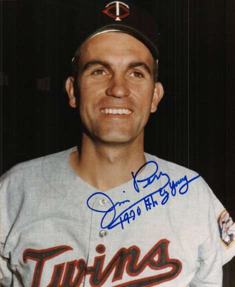 AUTOGRAPHED JIM PERRY -  Minnesota Twins photo