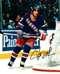 Autographed PAT VERBEEK 8X10 New York Rangers Photo