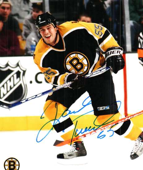 Autographed DAVID TANABE Boston Bruins  Photo