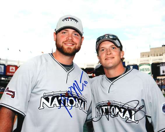 AUTOGRAPHED BRIAN MCCANN & NATE MCLOUTH Atlanta Braves photo