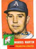 Autographed MORRIS MARTIN 1953 Topps Archives Card