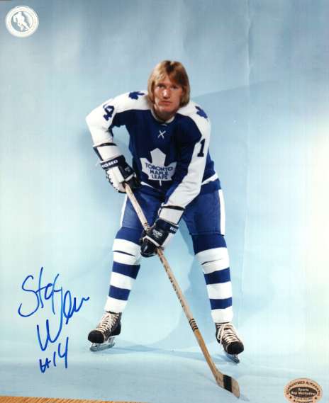 Autographed STAN WEIR  Maple Leafs  photo