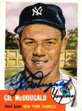 Autographed GIL MCDOUGALD 1953 Topps Archives Card