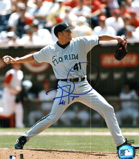 AUTOGRAPHED 8X10 photo BRADEN LOOPER Florida Marlins