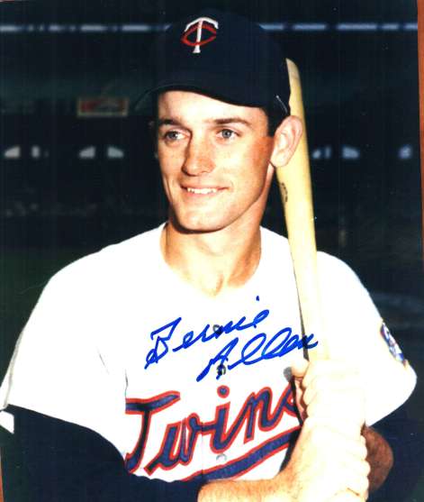AUTOGRAPHED BERNIE ALLEN 8x10 Minnesota Twins photo