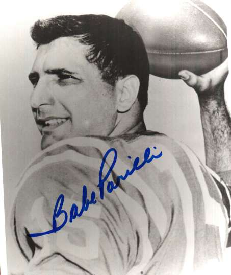 AUTOGRAPHED BABE PARILLI New England Patriots photo