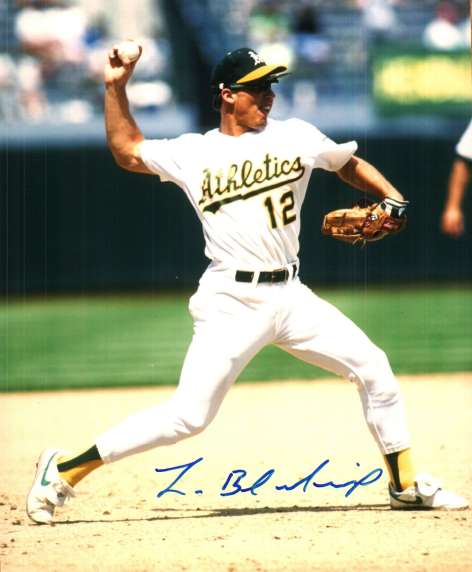 AUTOGRAPHED LANCE BLANKENSHIP  photo  -  Oakland A's