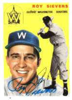 Autographed ROY SIEVERS 1954 Topps Archive card