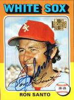 RON SANTO Autographed 2001 Topps Archive Card