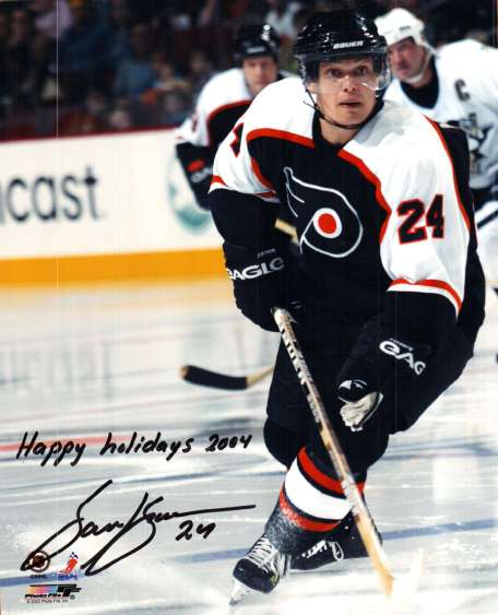 Autographed SAMI KAPANEN 8X10 photo - Philadelphia Flyers