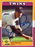 Autographed JIM PERRY UD 1970's Decade Card
