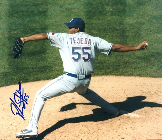 AUTOGRAPHED  photo ROB TEJEDA Texas Rangers