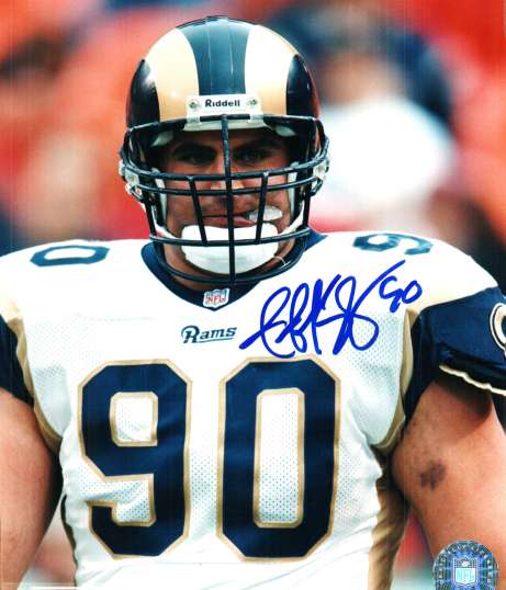 AUTOGRAPHED JEFF ZGONIA photo St Louis Rams