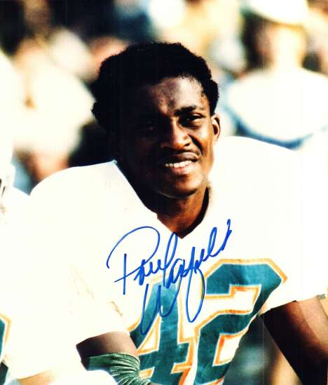 Autographed PAUL WARFIELD Miami Dolphins  photo