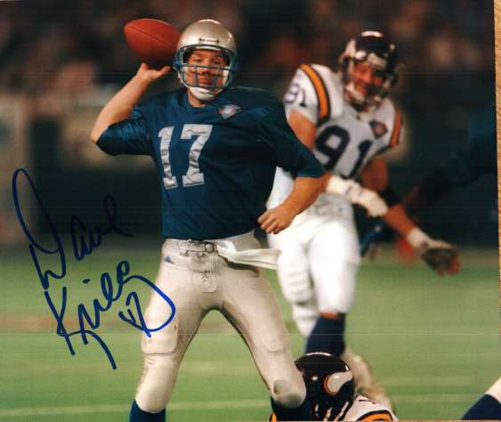 Autographed DAVE KRIEG photo - DETROIT LIONS