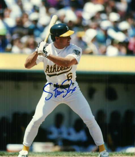 AUTOGRAPHED STEVE SAX 8x10 Oakland A's Photo